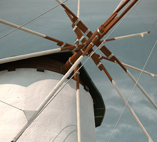 greek windmill 3d visualization