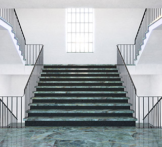 Stairs marble tiles