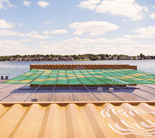 Containers open space 3d visualization