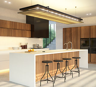 Kitchen design wood corian