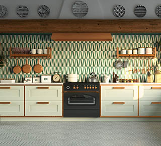 Kitchen design Boho style