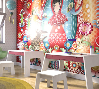 children room 3d visualization