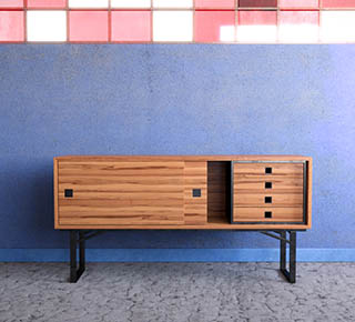 wood metal sideboard